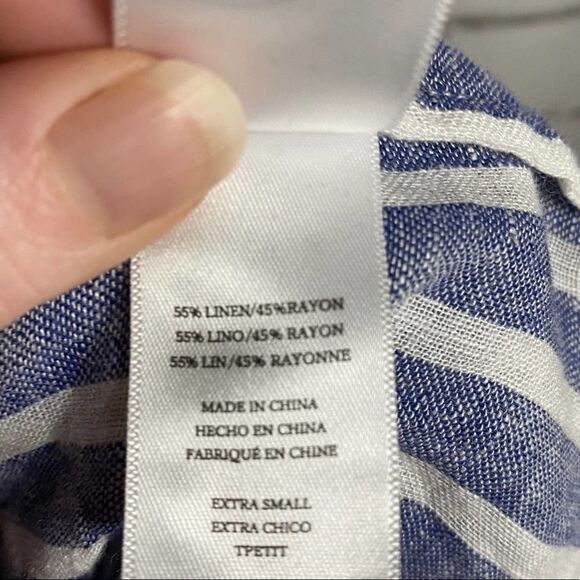 Rails Linen Blend Conductor Striped Tunic Top Size XS Coastal - Picture 7 of 7